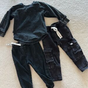 Kids Black Matching Set